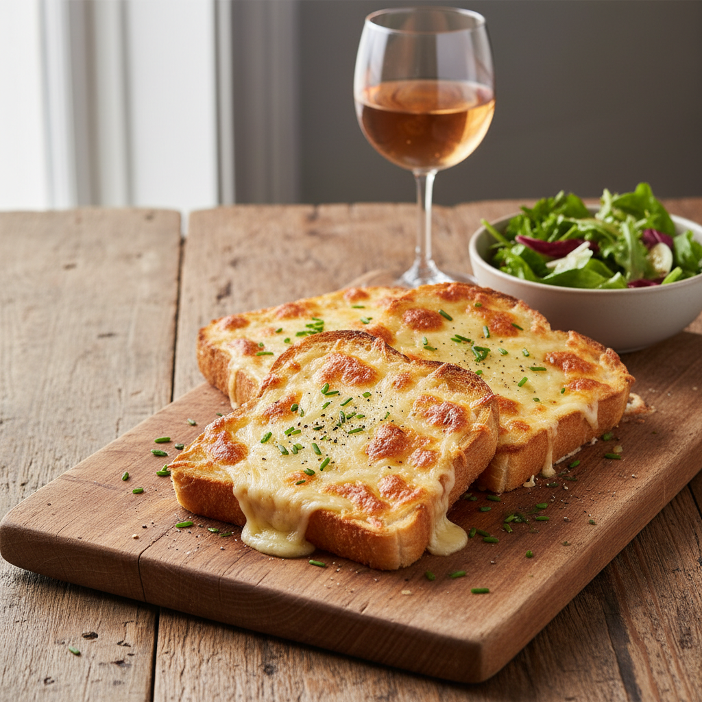 Toasts au fromage gratinés