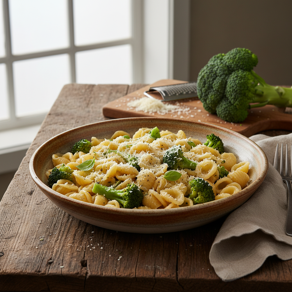 Pâtes au Parmesan et Brocoli