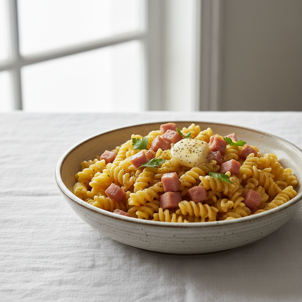 Pâtes au Jambon et Beurre