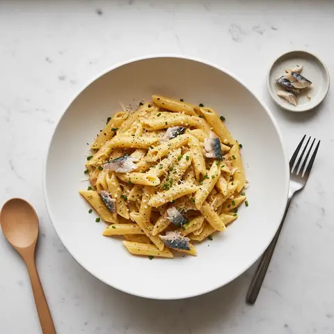 Hausgemachte Carbonara-Pasta