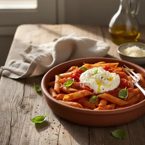 Penne with Tomato and Ricotta