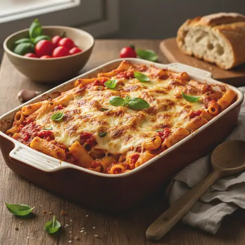 Pasta mit Tomate und Mozzarella