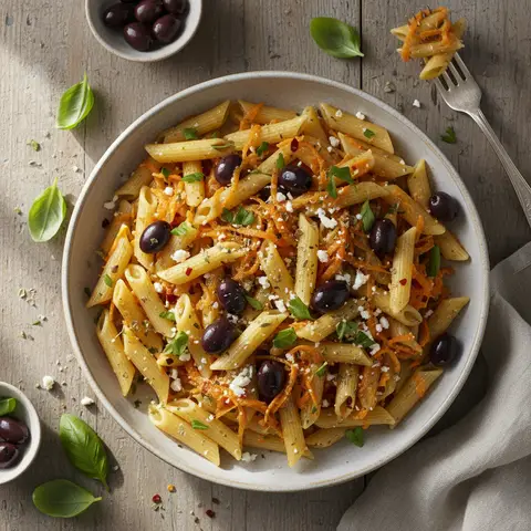 Penne with Olives and Carrots