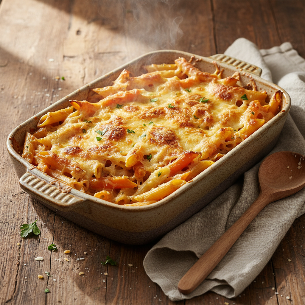 Gratin de Carottes et Pâtes Gratinées