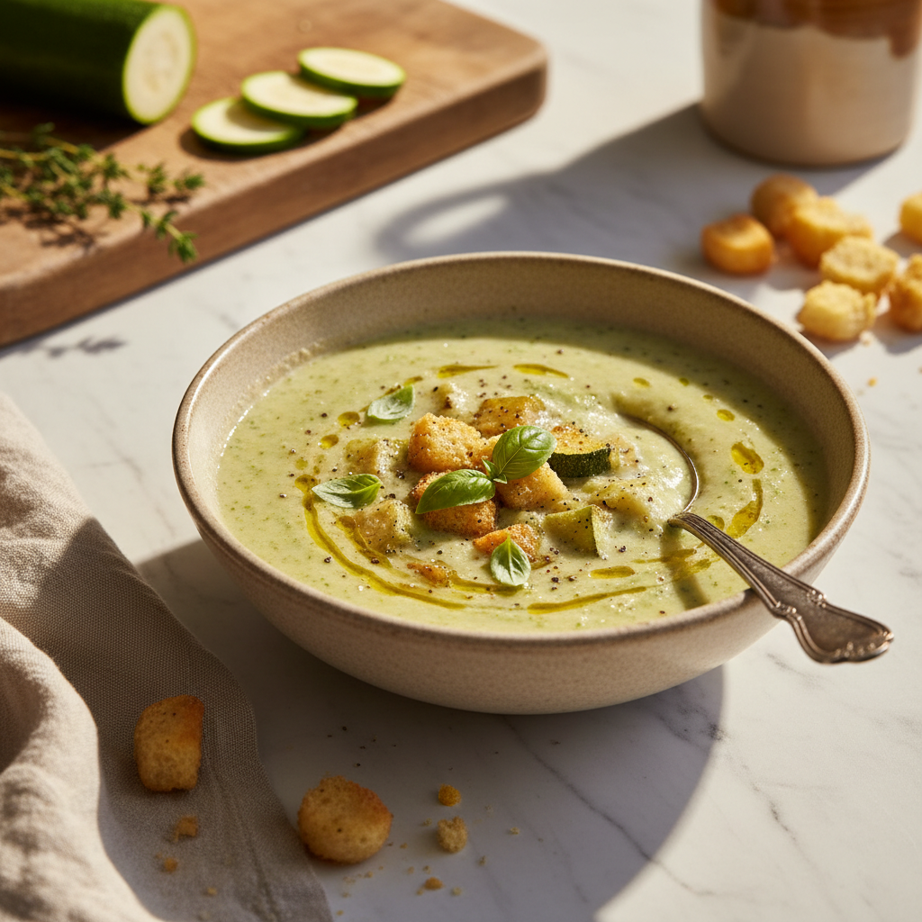 Soupe de Courgettes Poêlées