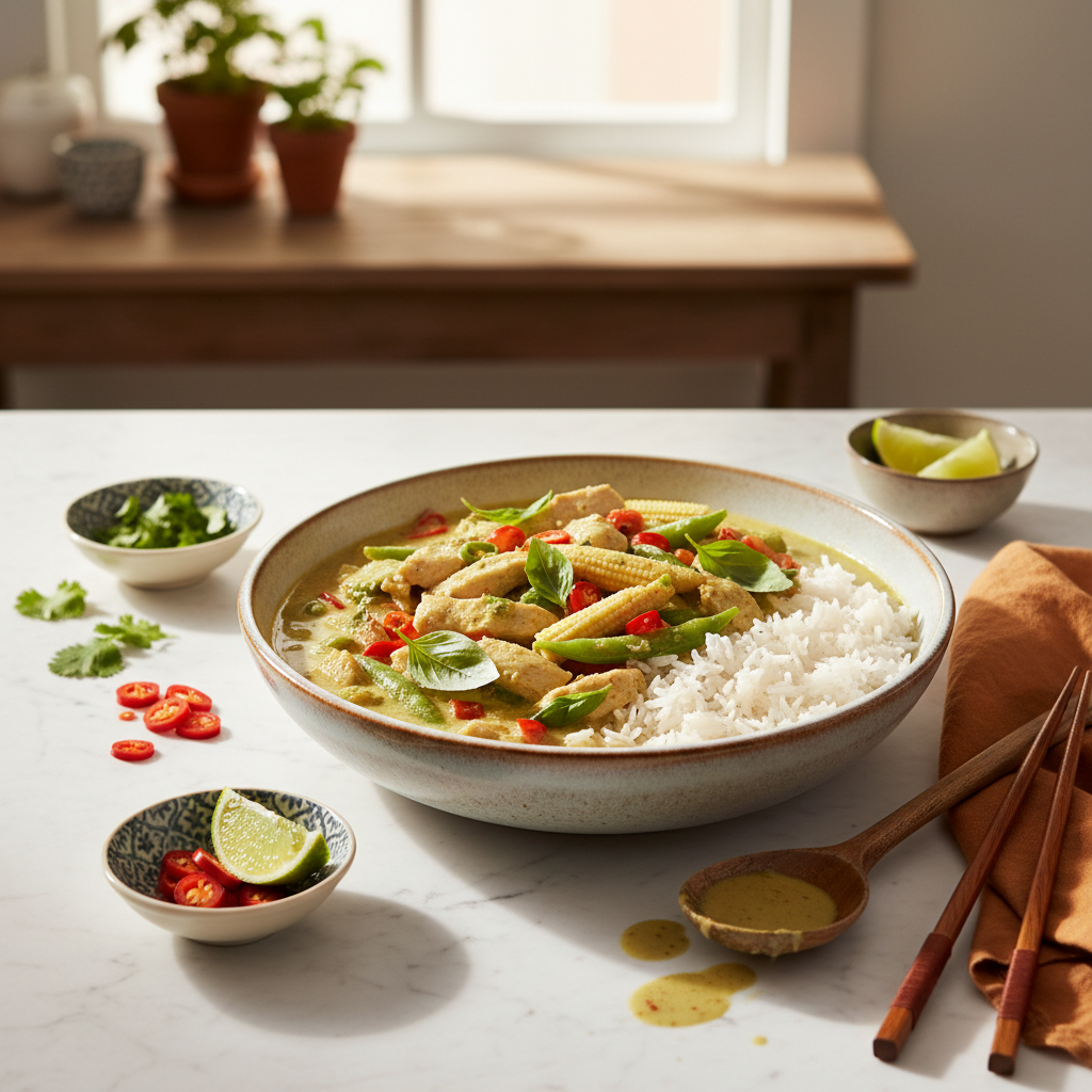 Curry Thaï de Légumes et Poulet