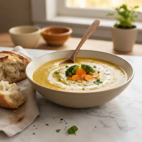 Cremige Brokkoli-Karotten-Suppe