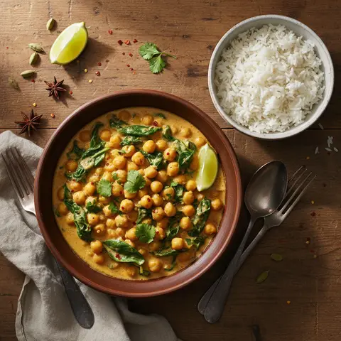 Chickpea and Spinach Curry