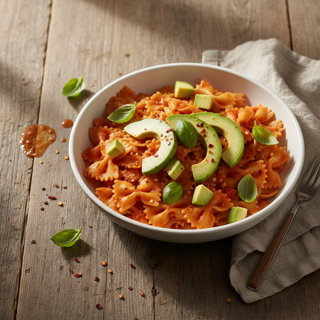 Pâtes à la Tomate et Avocats