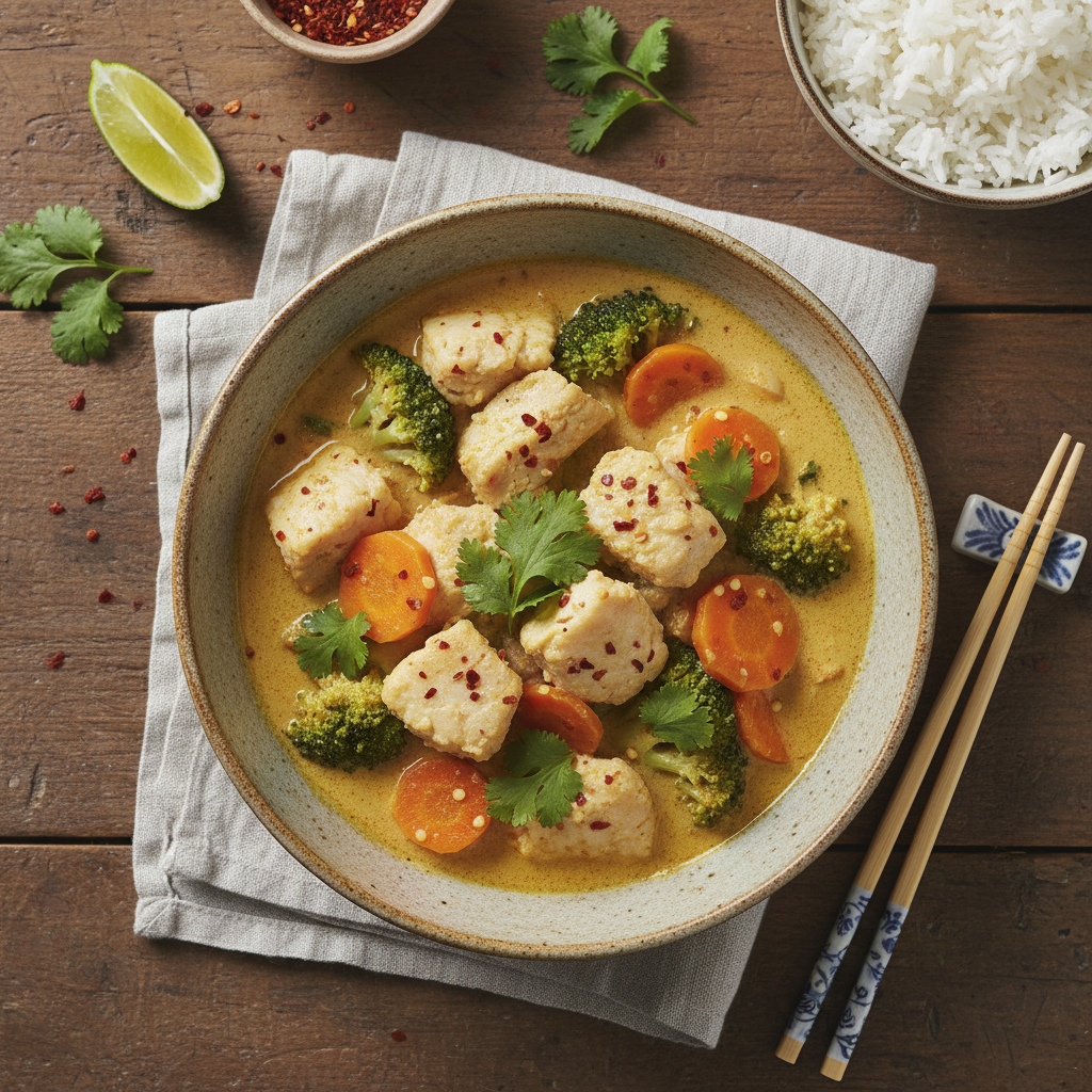 Curry de Poisson Asiatique aux Légumes