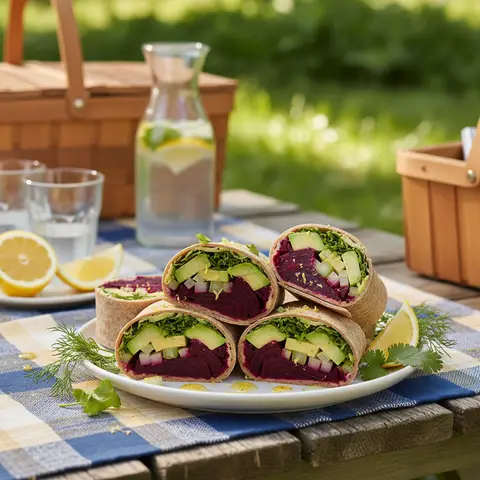 Avocado and Beet Wraps