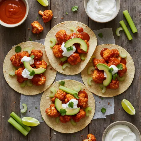Buffalo Blumenkohl Tacos