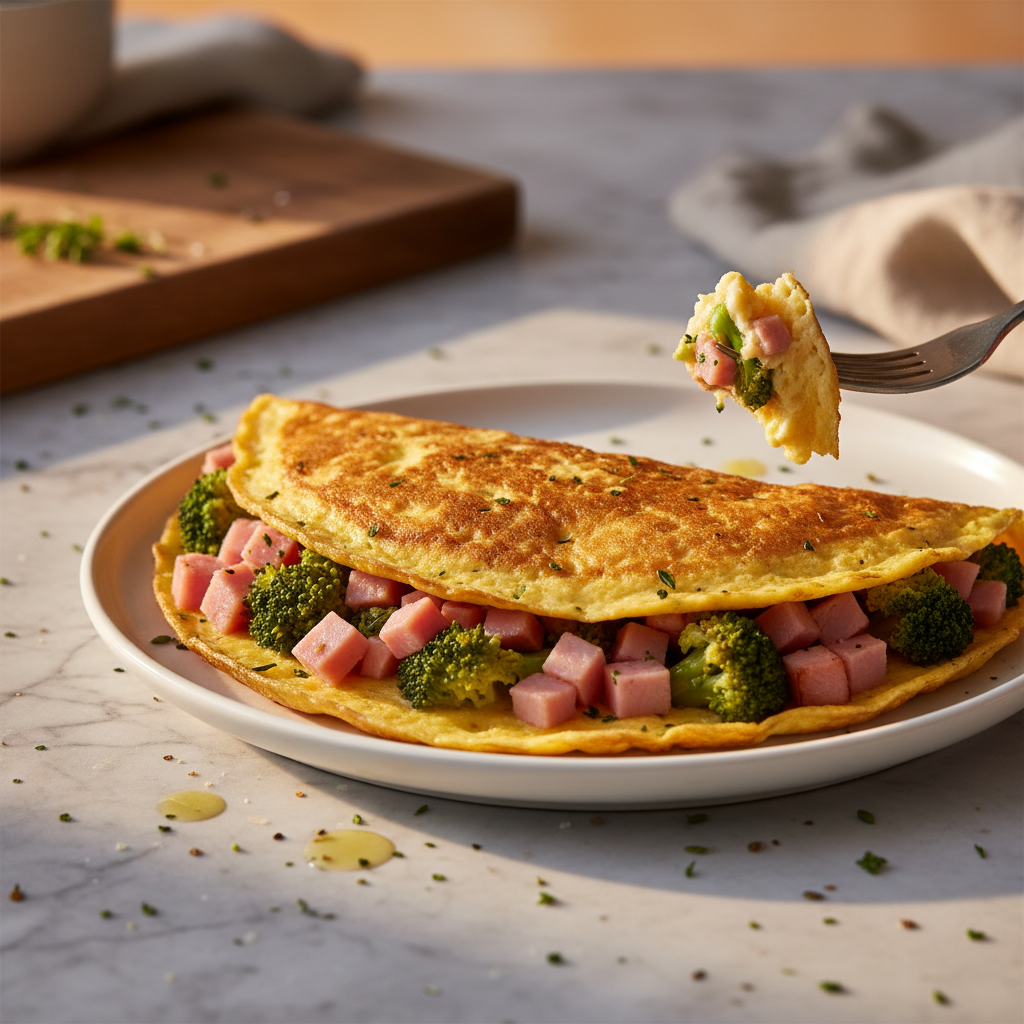 Omelette Jambon Brocoli