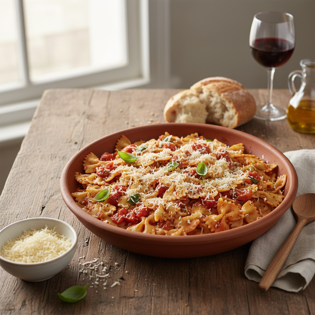 Pâtes à la Tomate et Comté