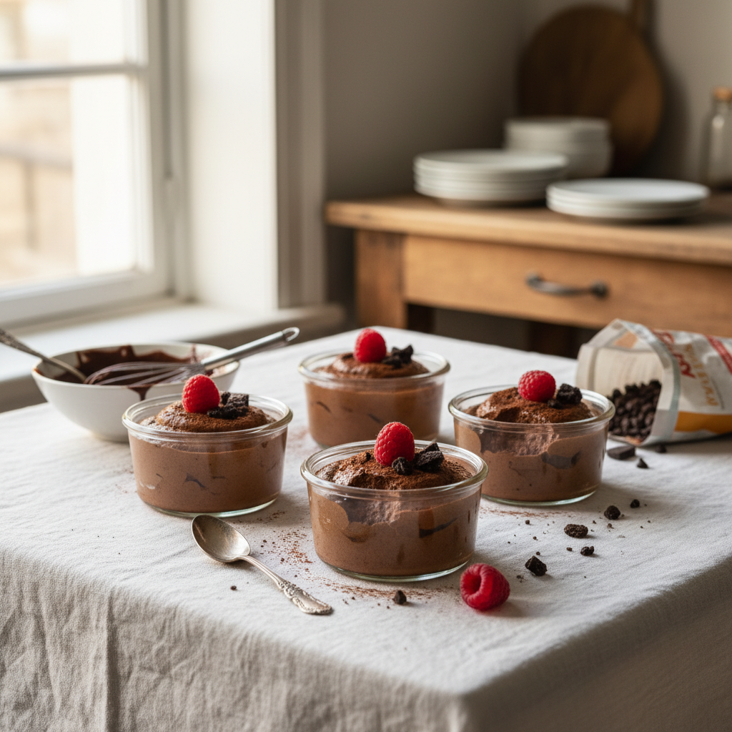 Mousse au chocolat minute