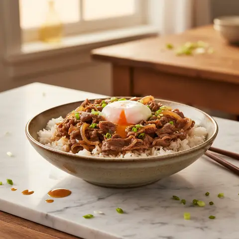 Beef and Egg Donburi