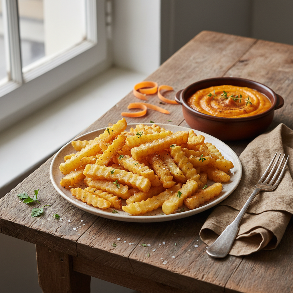 Frites Maison et Compote de Carottes