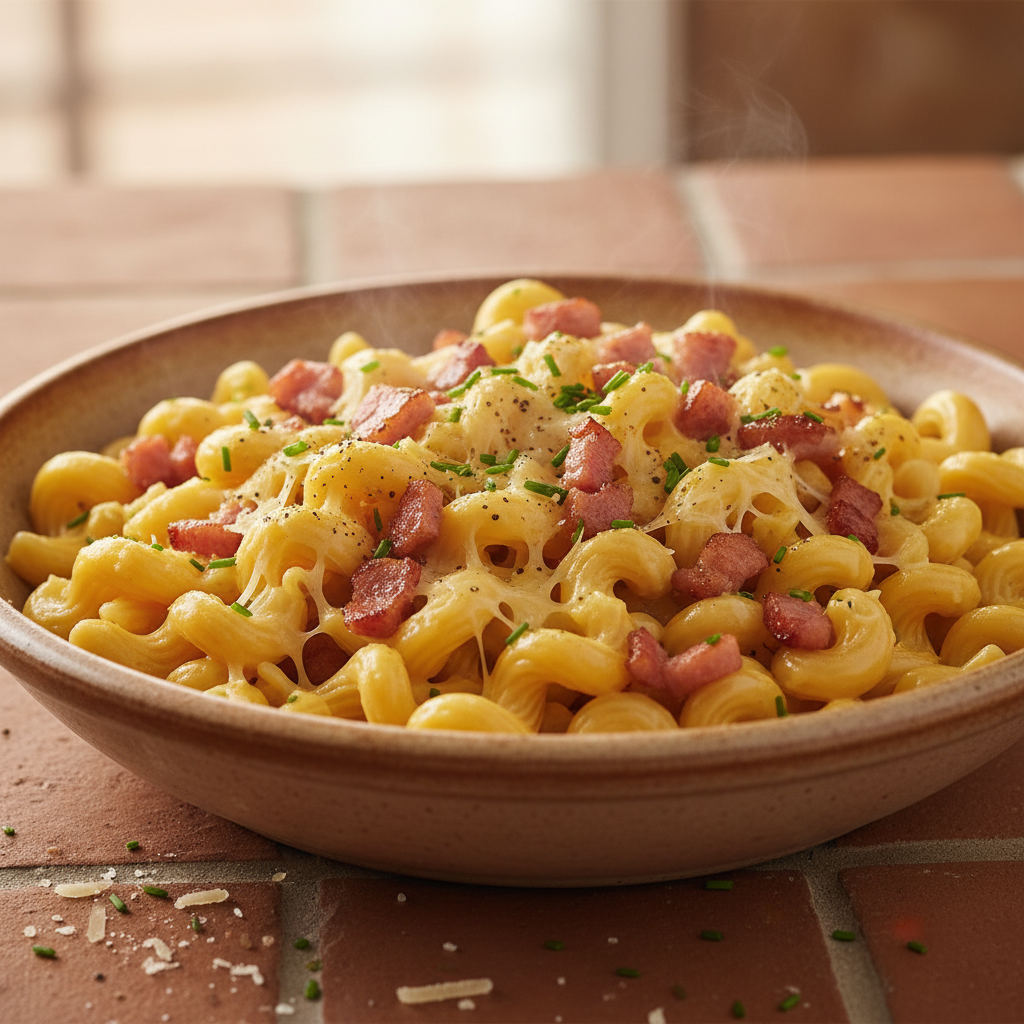 Pâtes au Gruyère et Jambon