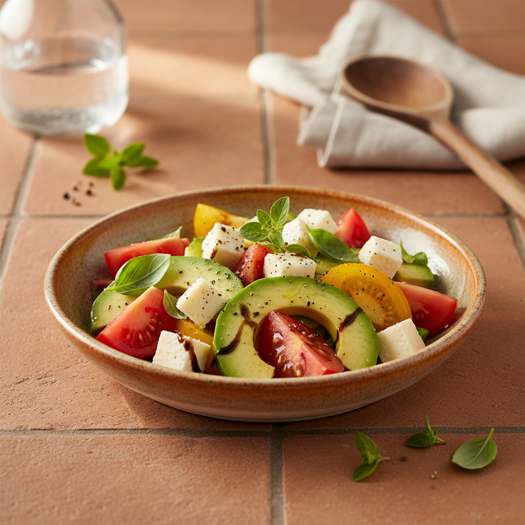 Salade Composée Avocat-Tomate-Comté
