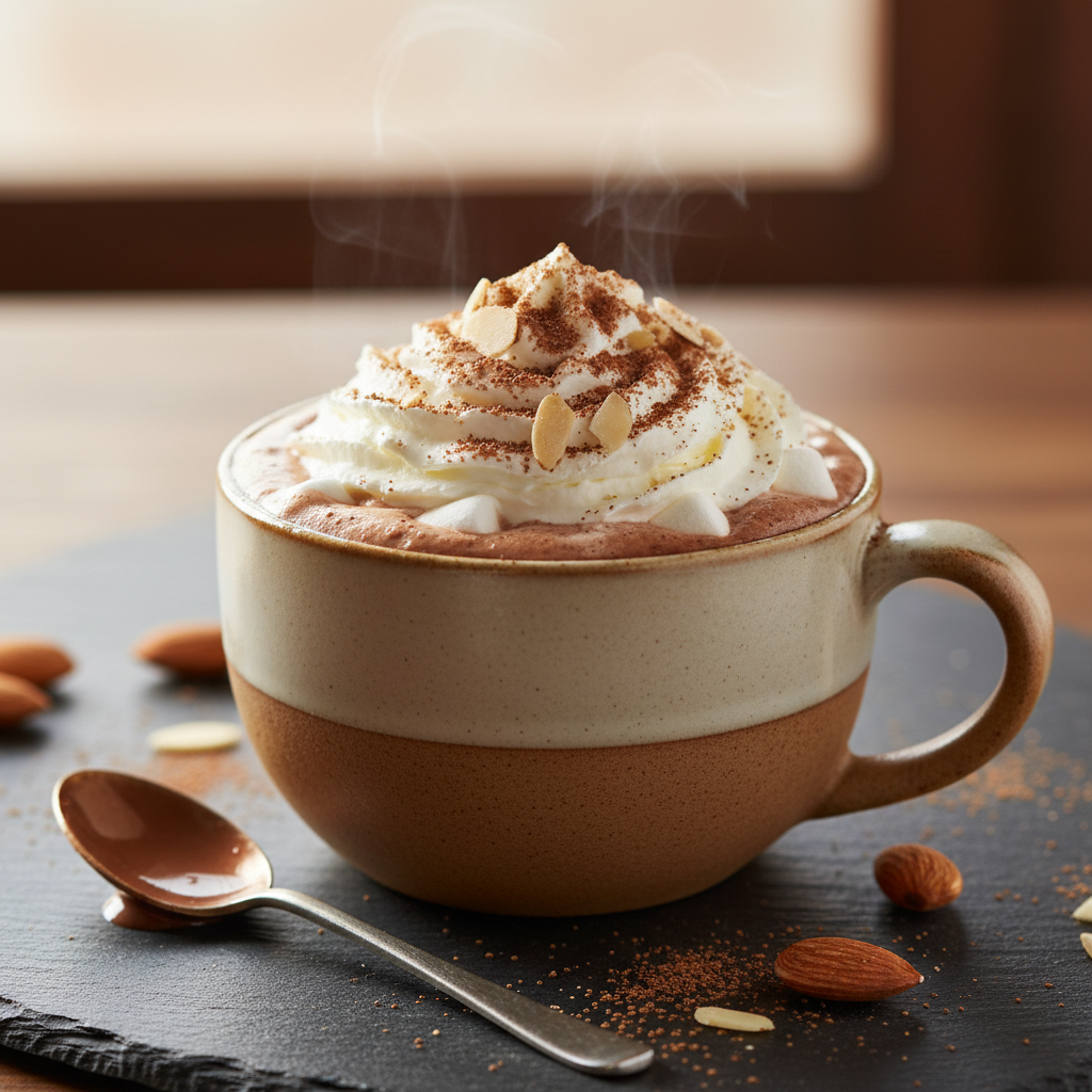 Chocolat Chaud Gourmand à la Poudre d'Amande