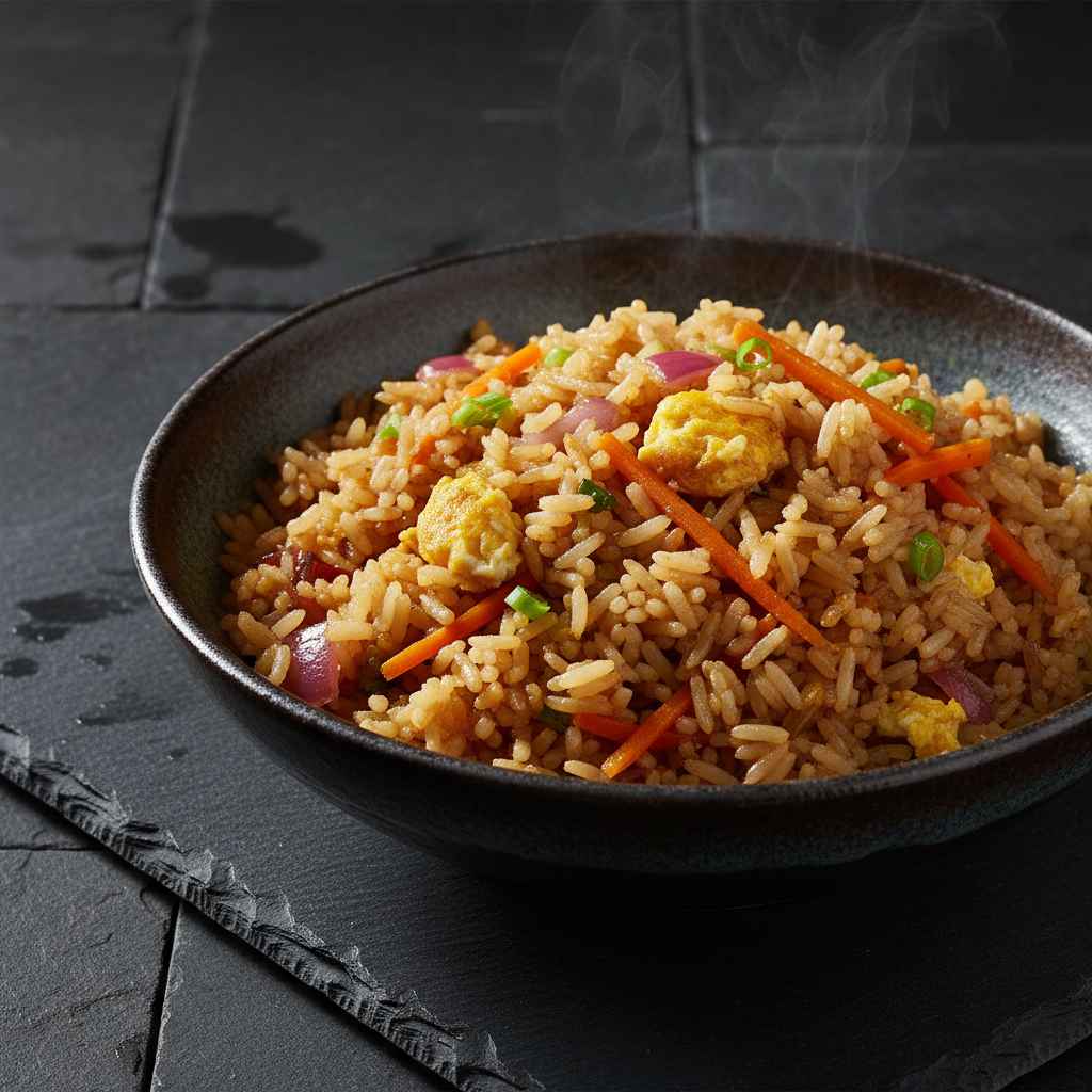 Riz Sauté aux Œufs et Légumes