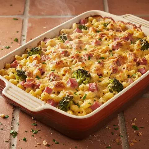 Nudel-Schinken-Brokkoli-Auflauf mit Béchamel-Sauce