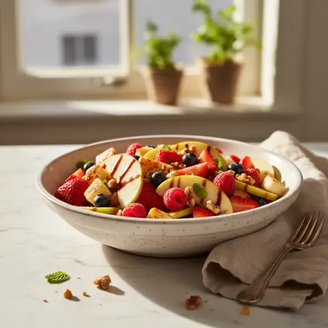 Salade Gourmande aux Fruits Rouges et Pommes