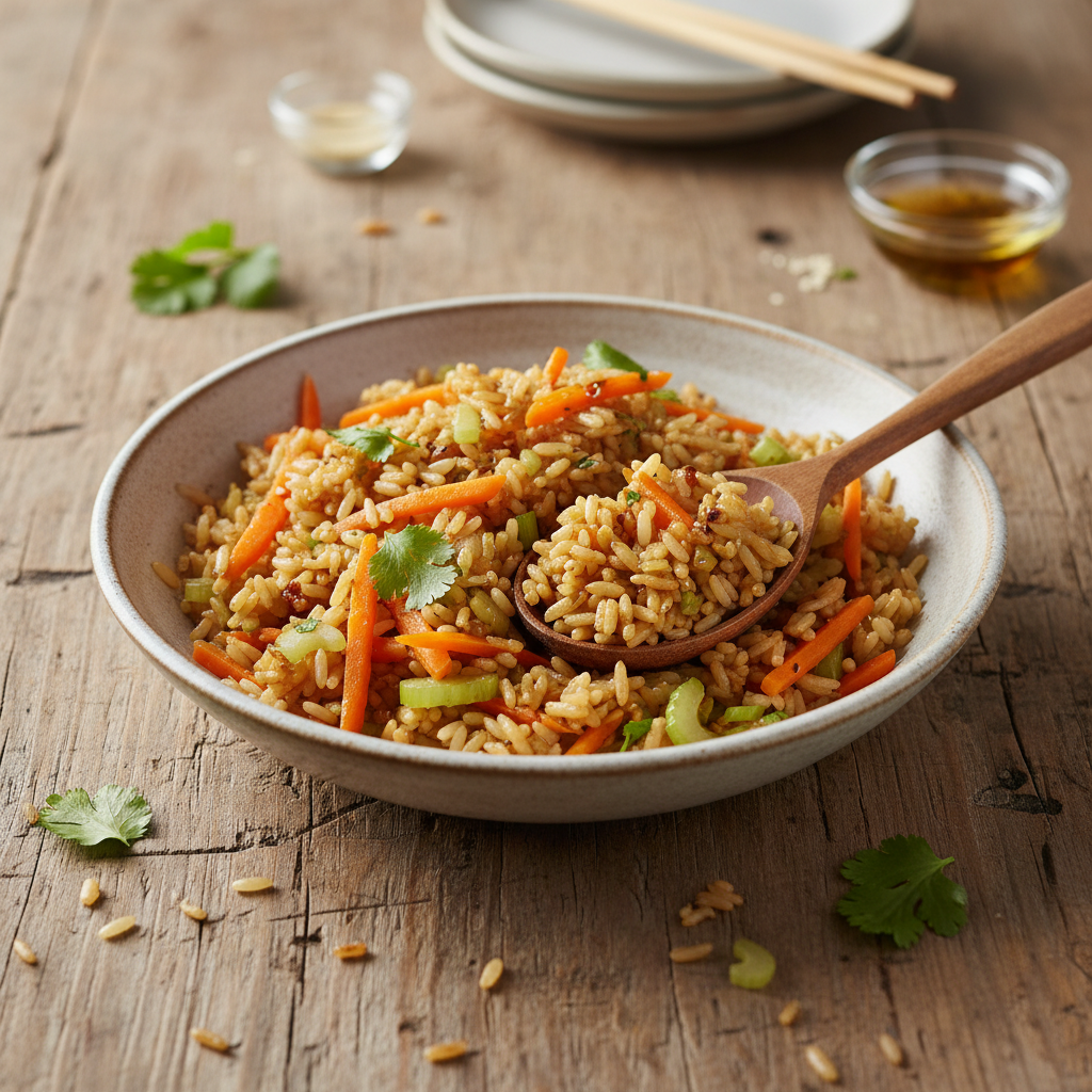Riz Sauté aux Carottes et Céleri