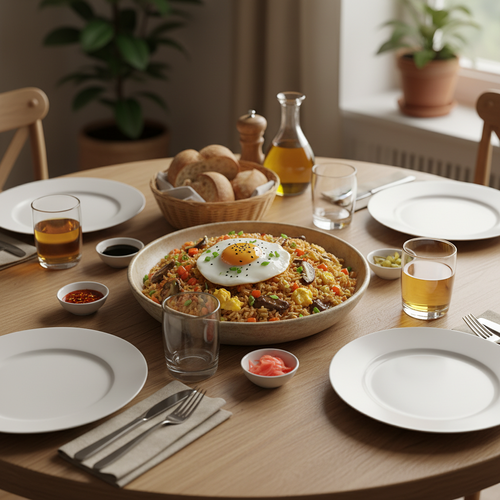 Riz Sauté aux Légumes et Œufs