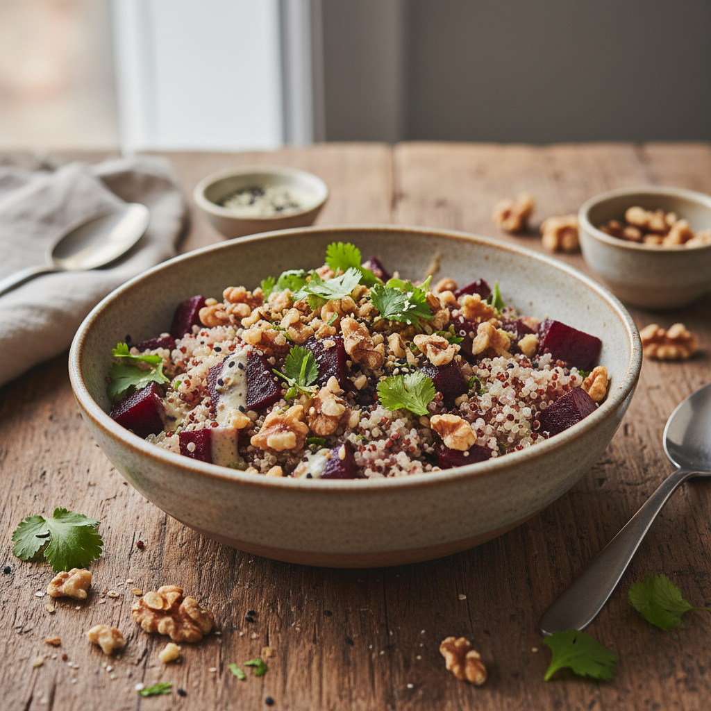 Bol Buddha Betterave-Quinoa aux Flocons de Noix