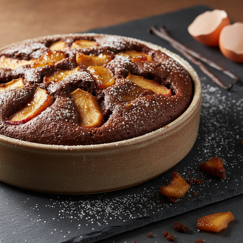 Gâteau au Chocolat et Pomme Express
