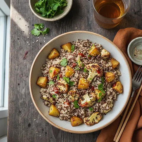 Quinoa Risotto with Potatoes and Cauliflower