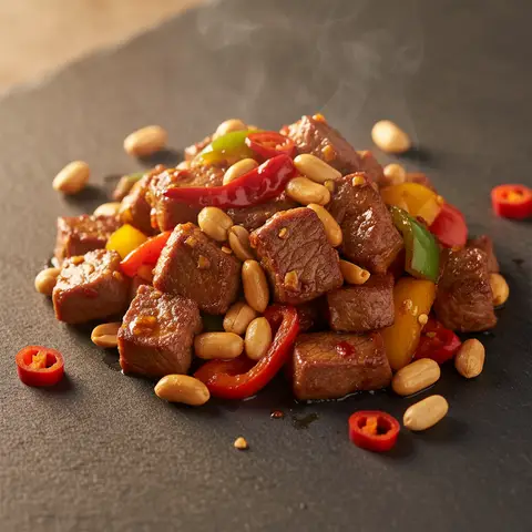 Kung Pao Beef with Peanuts