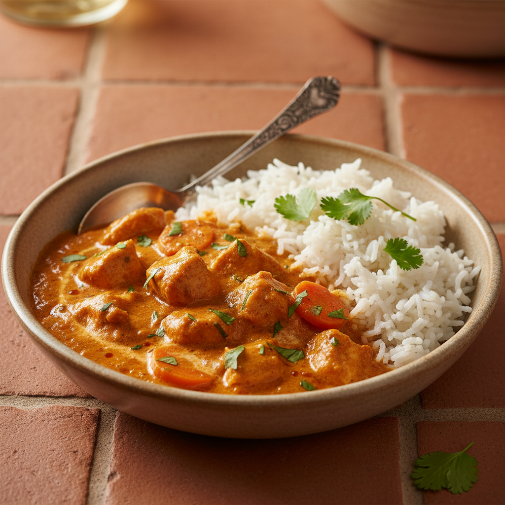 Poulet Tikka Masala aux Carottes et Riz