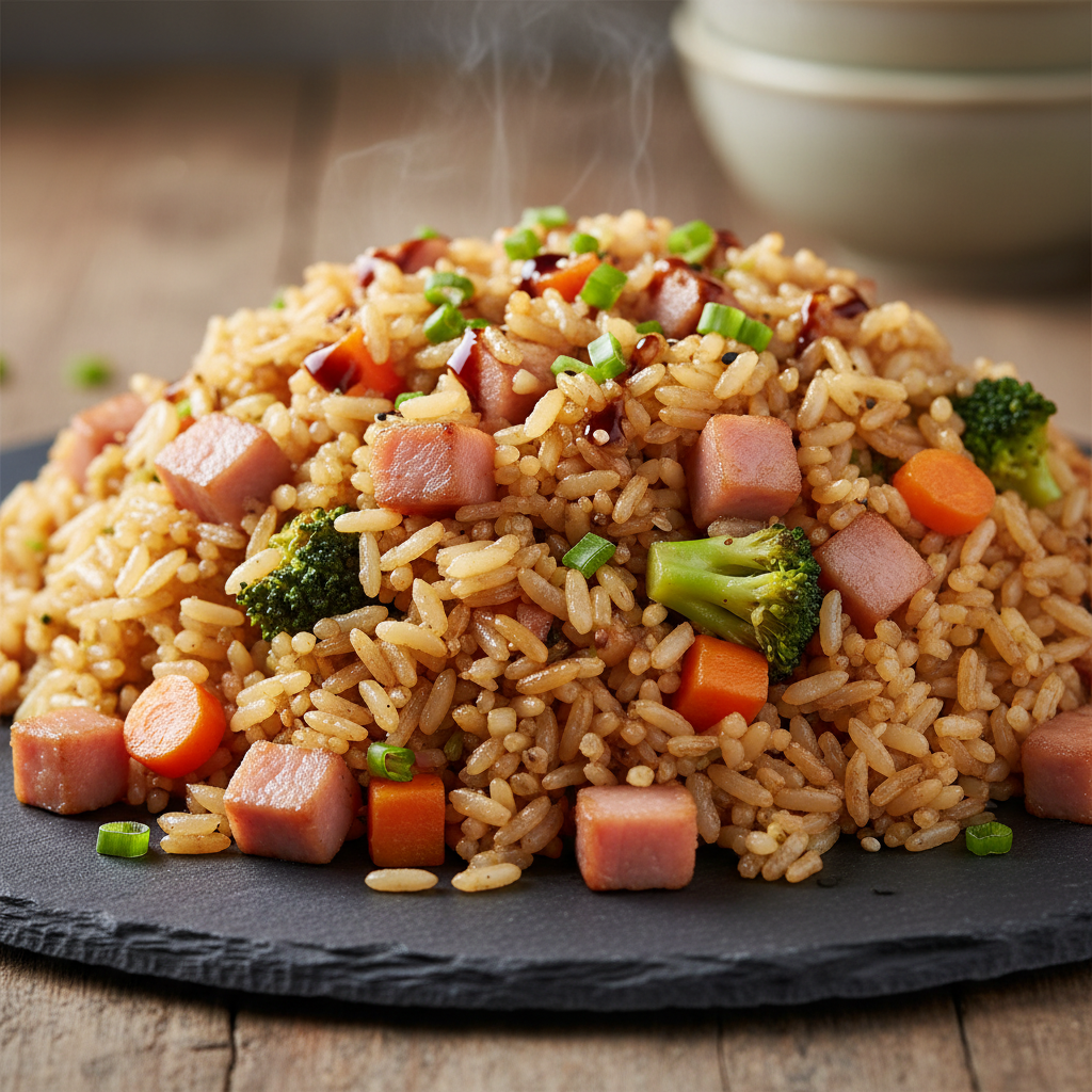 Riz Sauté aux Légumes et Jambon