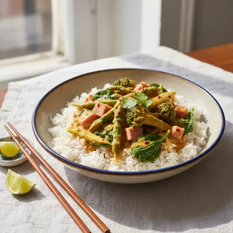 Asian Vegetable and Ham Curry