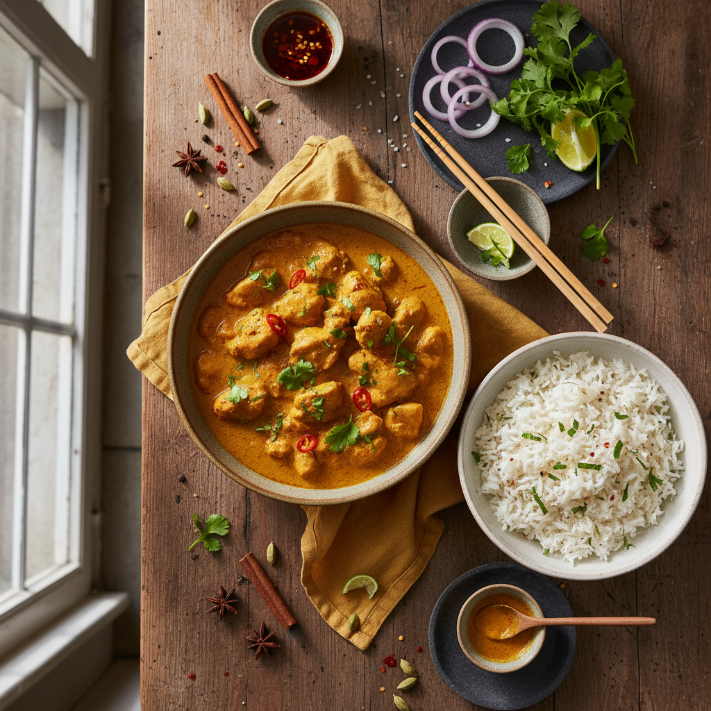 Poulet Curry Facile avec Riz