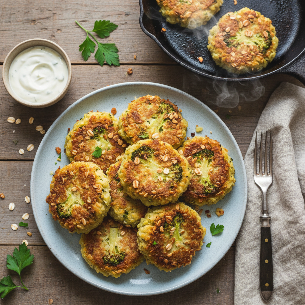 Poeles de Pommes de Terre et Brocoli aux Flocons d'Avoine