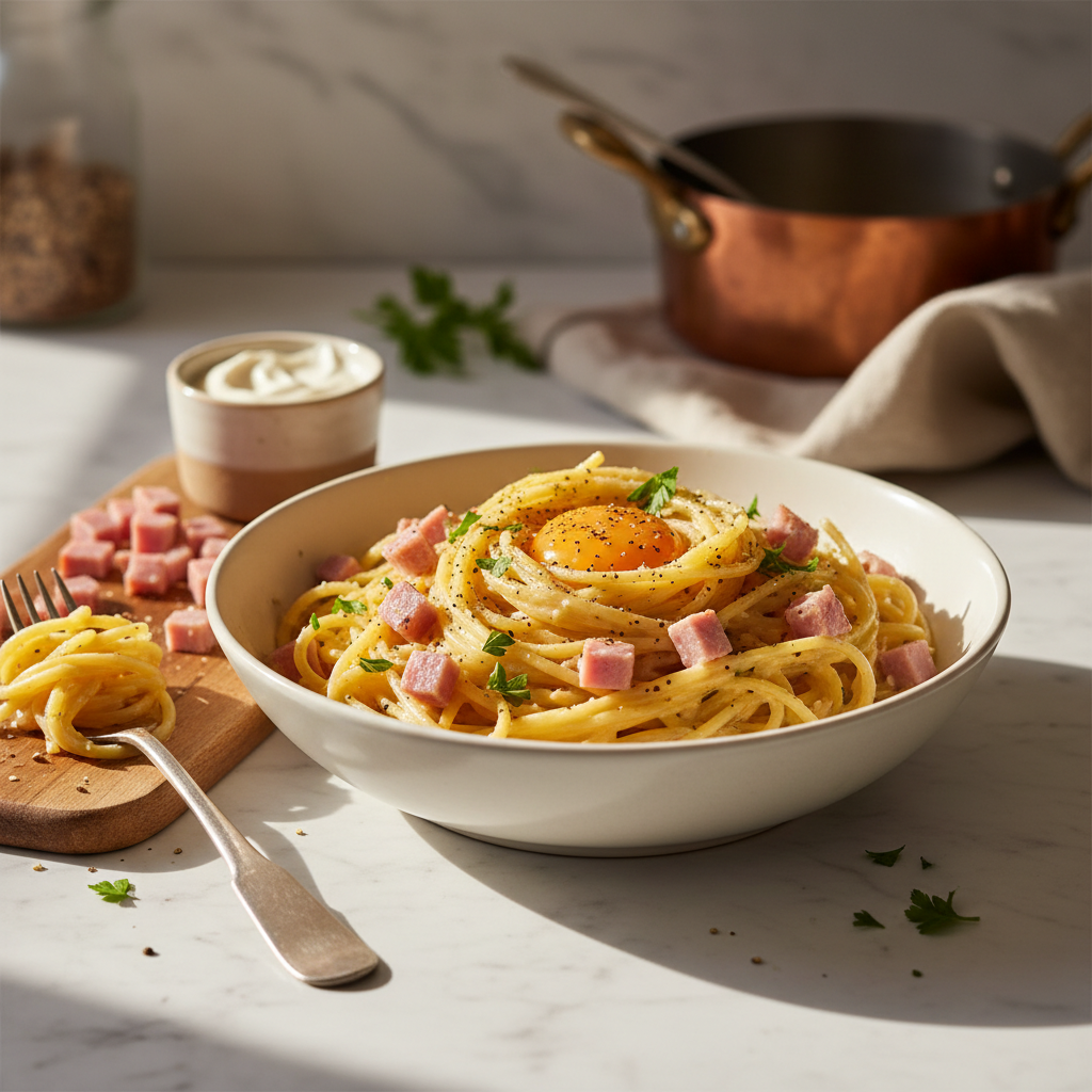 Pâtes à la Carbonara Simplifiée