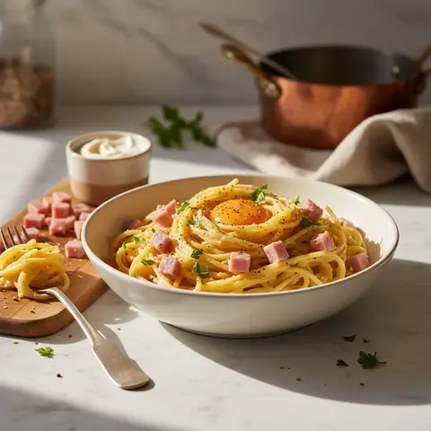Vereinfachte Pasta Carbonara