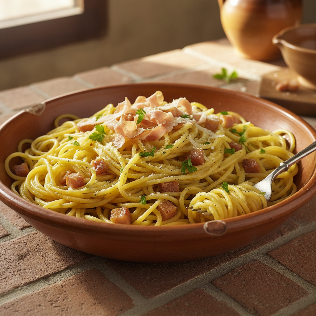 Pâtes à la Carbonara Simple