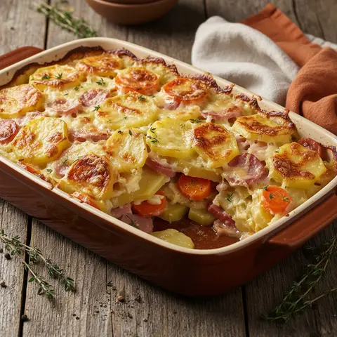 Potato and Ham Gratin