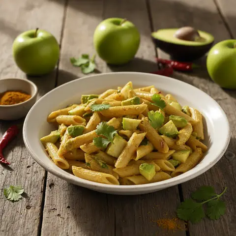 Schnelles vegetarisches Curry-Nudelgericht