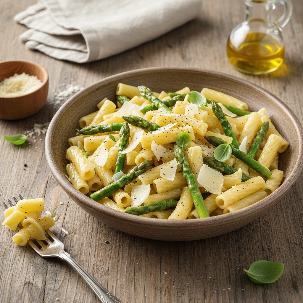 Pâtes aux Asperges et Parmesan