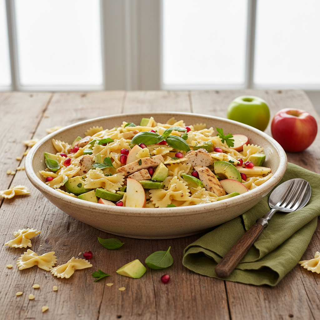 Salade de Farfalles, Pommes et Avocats