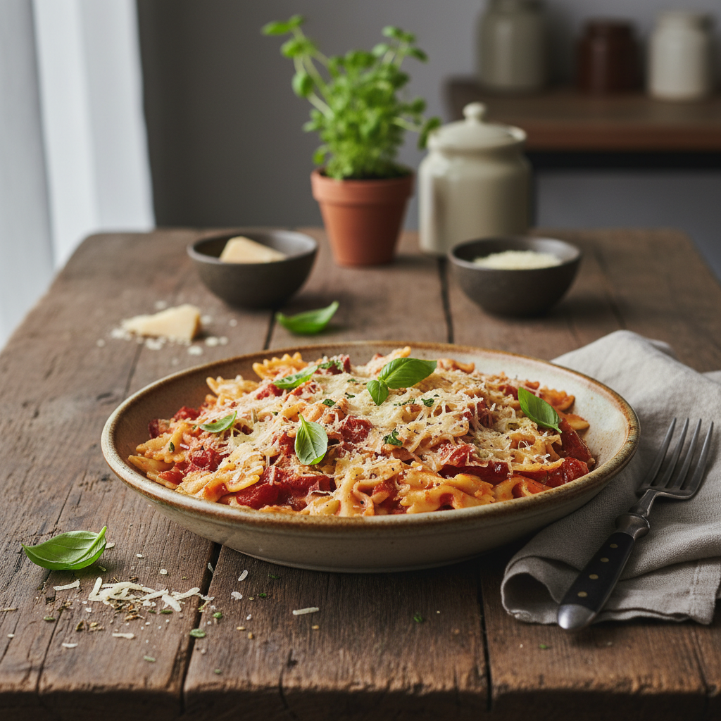 Pâtes à la Tomate et Comté