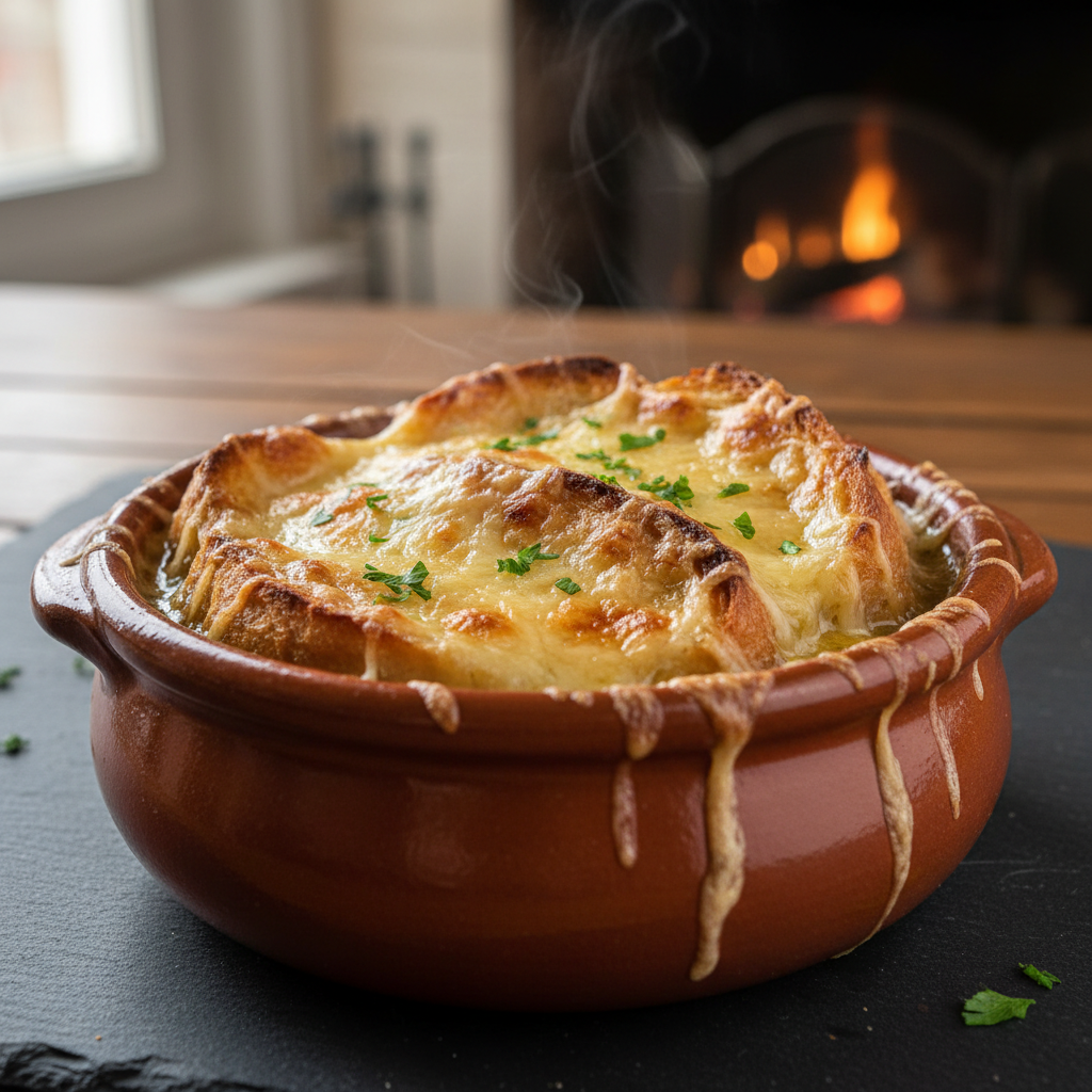 Soupe Gratinée Pain et Gruyère