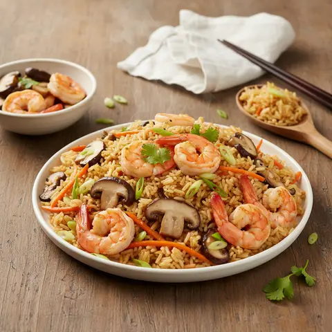 Shrimp and Mushroom Fried Rice