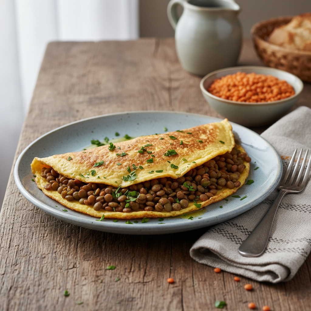 Omelette aux Lentilles