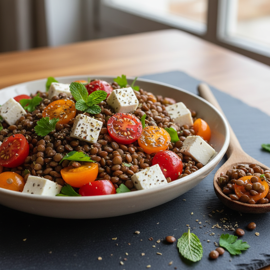 Salade Lentilles, Tomates et Feta